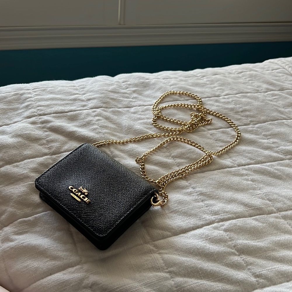 Coach Card mini wallet on chain